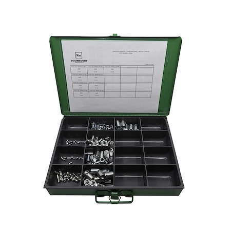 Rockmount Research And Alloys Threaded Insert, 140-piece Metric Combo Pack, Metric sizing, Standard Wall, 3mm to 14mm Diameter 90496